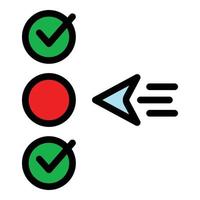 Job level icon color outline vector