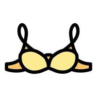 Fitness bra icon color outline vector