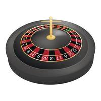 Casino roulette red black mockup, realistic style vector