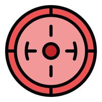 Target focus icon color outline vector