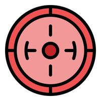 Target focus icon color outline vector