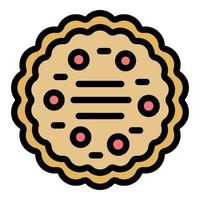 Cookie molds bake icon color outline vector