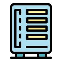 Computer data storage icon color outline vector