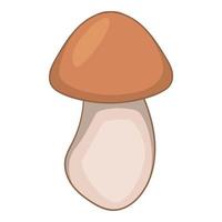 Boletus mushroom icon, cartoon style vector