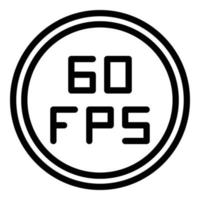 High fps icon outline vector. Aerial drone vector