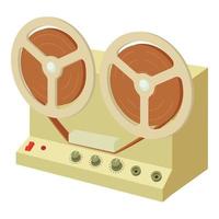 Sound recorder icon, cartoon style vector