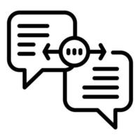 Chat call icon outline vector. Support service vector