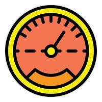 Car gauge icon color outline vector