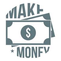 Make money logo, simple style vector