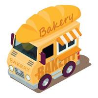 Bakery machine icon, isometric style vector