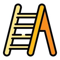 Safety ladder icon color outline vector