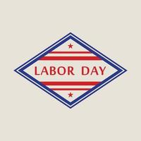 National labor day logo, flat style vector