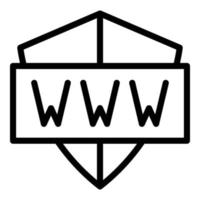 Secured web login icon outline vector. Online user vector