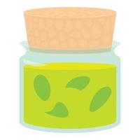 Glass bottle of medical tincture icon vector