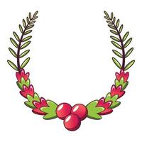 Laurel wreath icon, cartoon style