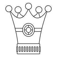 Medieval crown icon, outline style vector