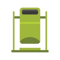 Swinging trashcan icon, flat style vector