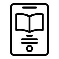 Digital book reality icon outline vector. Online study vector