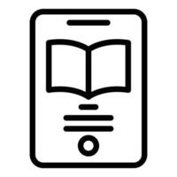 Digital book reality icon outline vector. Online study vector