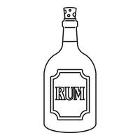 Rum icon, outline style vector