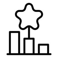 Loyalty graph icon outline vector. Customer program vector