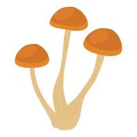 Honey agaric icon, cartoon style vector