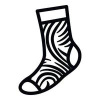 Gift sock icon, simple style vector