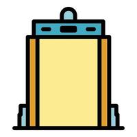 Gate scanner icon color outline vector