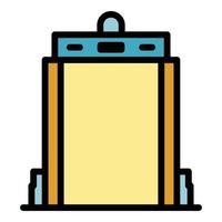 Gate scanner icon color outline vector