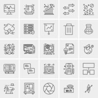 25 iconos de negocios universales vector ilustración de icono creativo para usar en proyectos relacionados con la web y dispositivos móviles