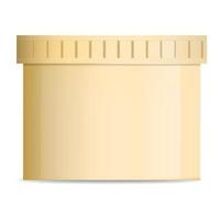 Butter jar mockup, realistic style vector