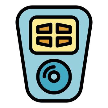 Control car key icon color outline vector