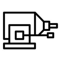 Cnc machine equipment icon outline vector. Work tool vector