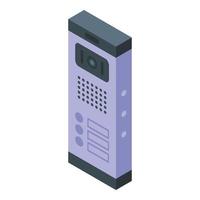 Telephone intercom icon isometric vector. Video door vector