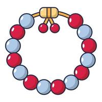 Bead icon, cartoon style vector