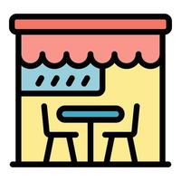 City cafe icon color outline vector