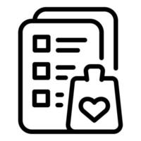 Retail wishlist icon outline vector. Store list vector