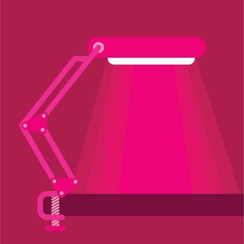Big table lamp icon, flat style vector