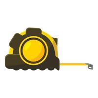 Tape measure icon, cartoon style vector