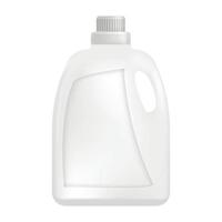 Plastic bottle of detergent mockup, realistic style vector