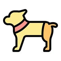 Dog clothes icon color outline vector