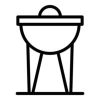 Lamp stand icon outline vector. Chandelier light vector