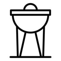 Lamp stand icon outline vector. Chandelier light vector