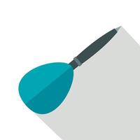 Blue dart arrow icon, flat style vector