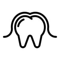 Tooth braces icon outline vector. Oral abutment vector
