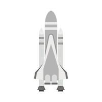 Space shuttle icon, flat style vector