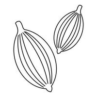 Cardamom icon, outline style vector