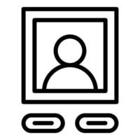 User avatar icon outline vector. Online register vector