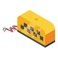 Taximeter cab icon isometric vector. Taxi meter vector