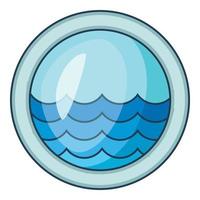 Porthole window of sailing ships icon vector